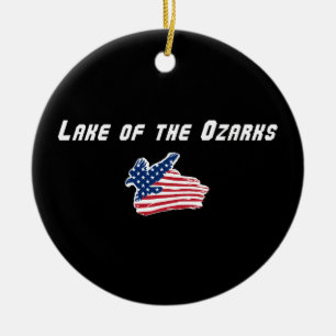See der Ozarks Missouri Patriotischer Adler Keramik Ornament