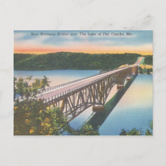 See der Ozarks Vintag Niangua Bridge Postcard Postkarte (Vorderseite)