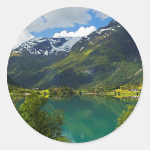 See Floen, Norwegen Runder Aufkleber