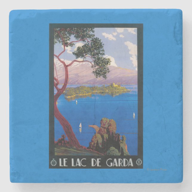 See Garda Reise-förderndes Plakat Steinuntersetzer (Vorderseite)