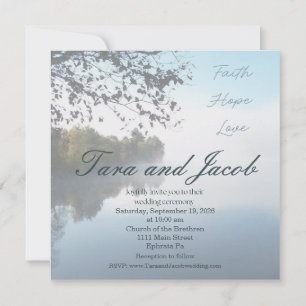 See Glaube, Hoffnung, Liebe Foto-Hochzeitseinladun Einladung