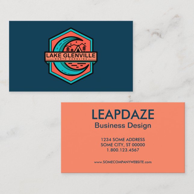 SEE GLENVILLE NC Mond hexa Visitenkarte (Vorne/Hinten)