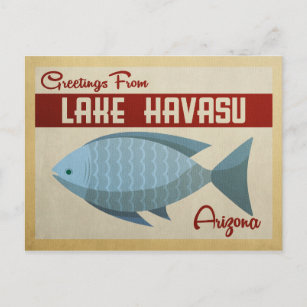 See Havasu Fisch Vintage Reise Postkarte