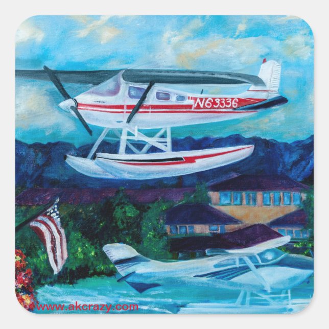 See Hood, Anchorage, Alaska Quadratischer Aufkleber (Vorderseite)