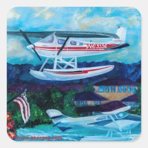 See Hood, Anchorage, Alaska Quadratischer Aufkleber