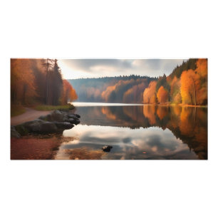 See im Herbst Fotodruck