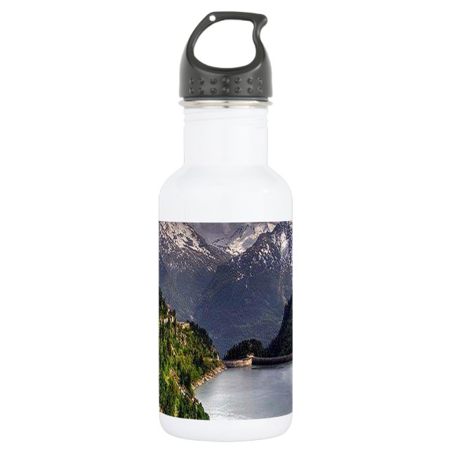 See in einem Tal Trinkflasche (Vorderseite)