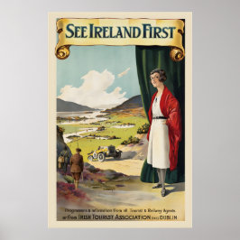 See Ireland First Vintage Travel Poster