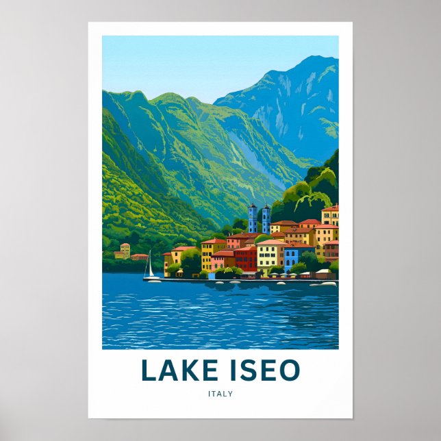 See Iseo Italien Reisen Print Poster (Vorne)