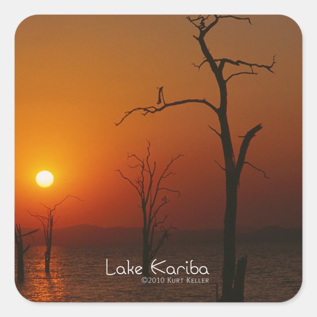 See Kariba Quadratischer Aufkleber (Vorderseite)