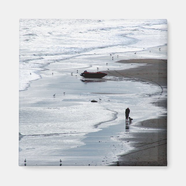 See kommt bei Dämmerung ans Ufer Magnet (Vorne)