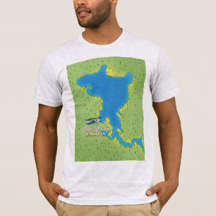 See Krušćica Kroatien Karte T-Shirt