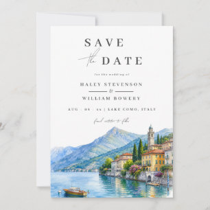 See Lago di Como Italien Chic Aquarell Foto Reisez Save The Date