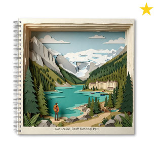 See Lake Louise Banff Kanada Papier Collage Dioram Notizbuch