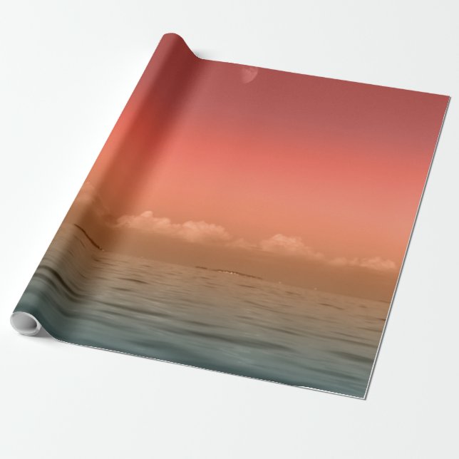 See, Land und Himmel | Wunderschöne Landschaft Geschenkpapier (Ungerollt)