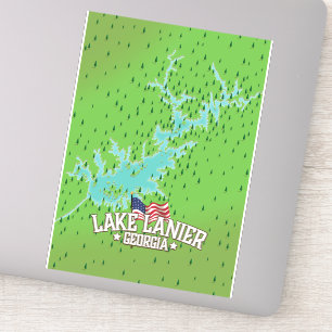 See Lanier Georgia Karte Aufkleber