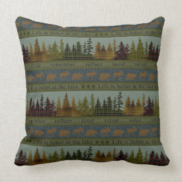 "See/Lodge/Hütte" DURCHSCHNITTUNG PILLOW Kissen