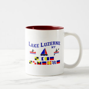 See Luzerne NY Signal-Flaggen Zweifarbige Tasse