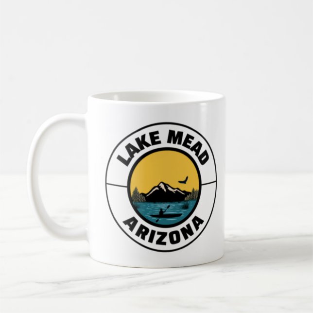 See Mead Arizona Fischen Kajak Kaffeetasse (Links)
