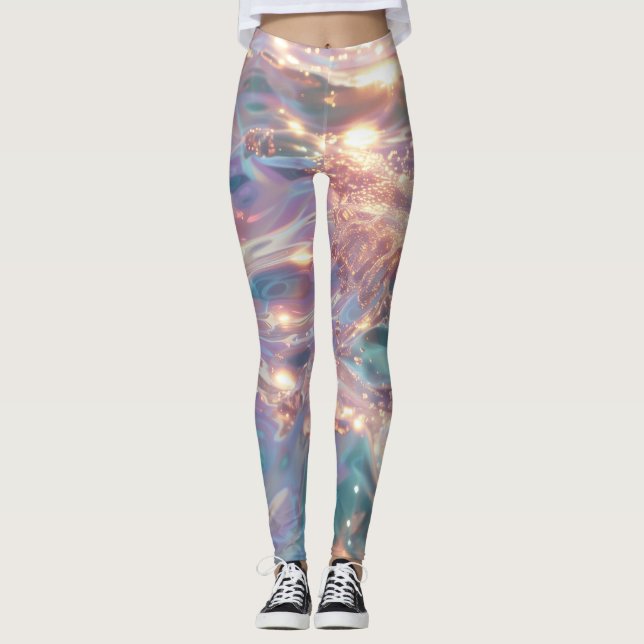 See mit glitzernden goldenen Leggings (Vorderseite)