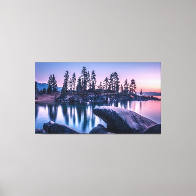 See mit Sand Hafen Strand nevada bei Sonnenunterga Leinwanddruck (Vorderseite)