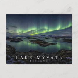 See Mývatn Nordlichter Island Postkarte