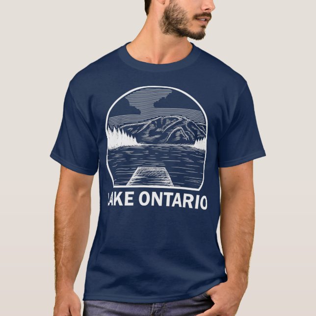 SEE ONTARIO NEW YORK Funny Fishing Camping Geschen T-Shirt (Vorderseite)