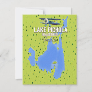 See Pichola, Indien Reiseplakatkarte.