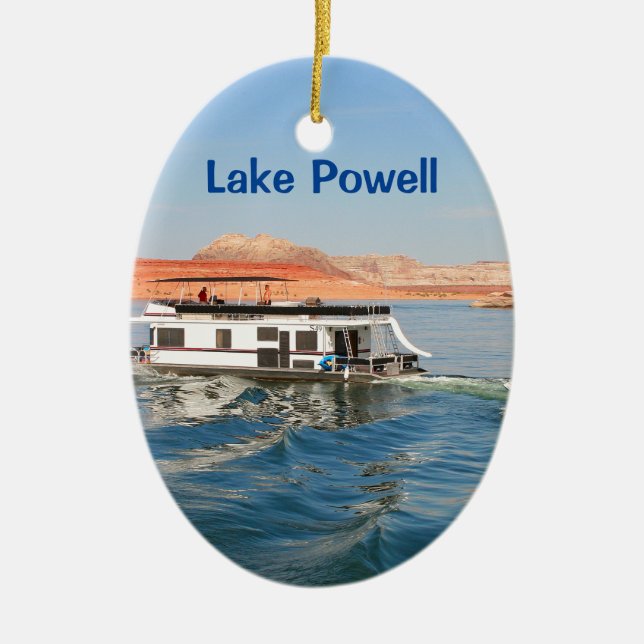 See Powell: Hausboot, das Wellen, Arizona macht Keramik Ornament (Vorne)