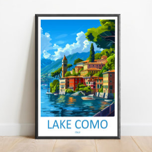 See-Reise-Druck-Wandkunst See Como Italien Wa Poster