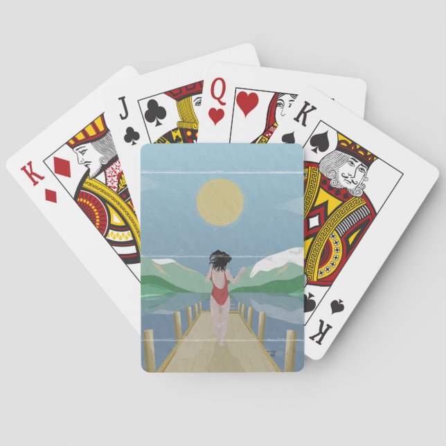 See Rotoiti Neuseeland Spielkarten (Rückseite)