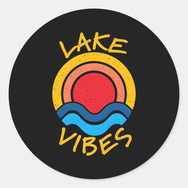 See S Lake Mode Urlaub Runder Aufkleber (Vorderseite)