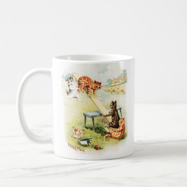 See-Saw Cats Louis Wain Kaffeetasse (Links)