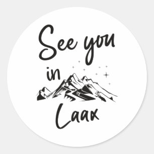 See Sie in Laax Schweiz Wandern im Val Piora Ski Runder Aufkleber