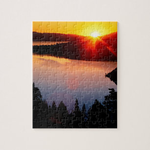 See-Smaragdbucht Tahoe Sonnenuntergang Puzzle