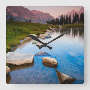 See Solitude Quadratische Wanduhr