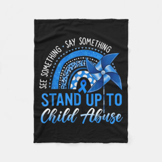 See Something Say Something Blue Ribbon Pinwheel Fleecedecke