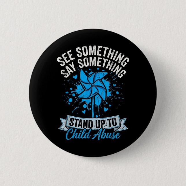 See Something Say Something Pinwheel Child Button (Vorderseite)