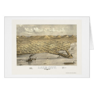 See-Stadt, panoramische Karte Mangans - 1867