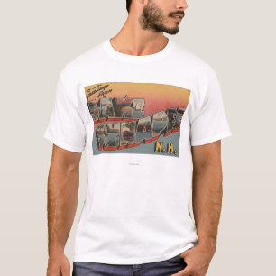 See Sunapee, New Hampshire - großer Buchstabe T-Shirt