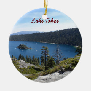 See Tahoe- Smaragd-Bucht Keramik Ornament