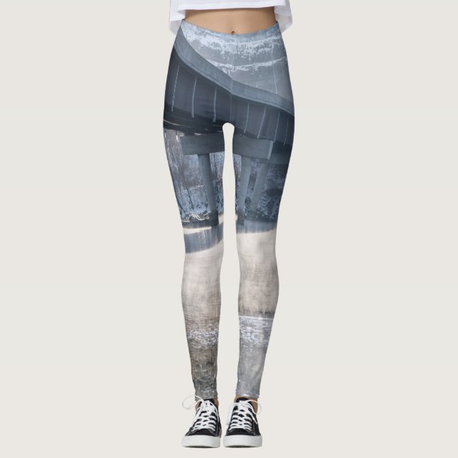 See Taneycomo Foggy Winter Angeln Leggings (Vorderseite)