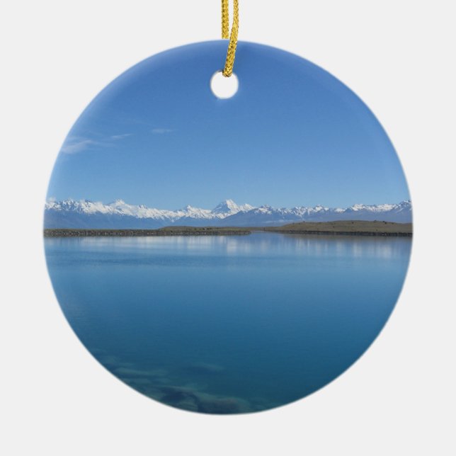 See Tekapo, Neuseeland Keramikornament (Vorne)