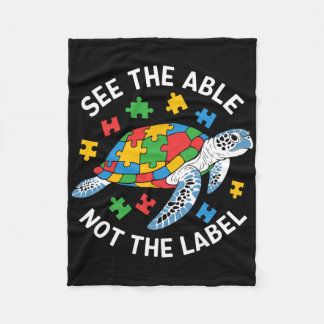See The Able Not Label Autism Awareness Funny Kids Fleecedecke