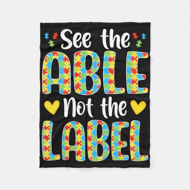 See The Able Not The Label Autistic Awareness  Fleecedecke (Vorderseite)