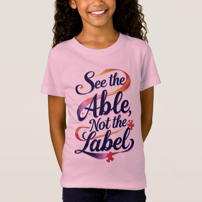 See the Able, Not the Label – Kids' T-Shirt (Vorderseite)