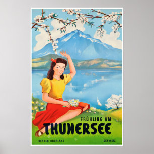 See Thun, die Schweiz, Reise-Plakat Poster