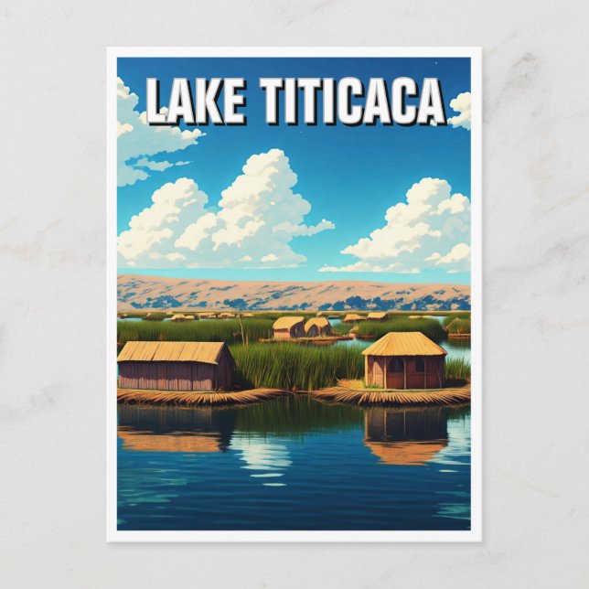 See Titicaca Floating Islands Postkarte (Vorderseite)