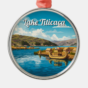 See Titicaca Floating Islands Vintag Ornament Aus Metall