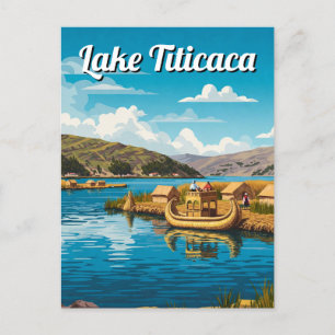See Titicaca Floating Islands Vintag Postkarte